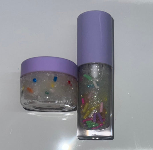 Cupcake Sprinkles Lip Oil & Lip Scrub Duo